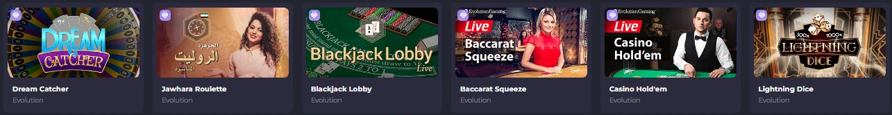 Live dealer games at Spinago Casino